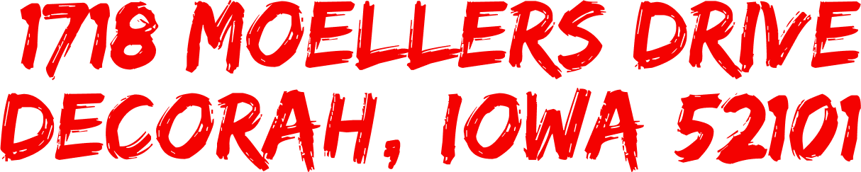 1718 Moellers Drive
Decorah, Iowa 52101 Headington Repair & Sales adress 1718 Moellers Drive,
Decorah, Iowa 52101